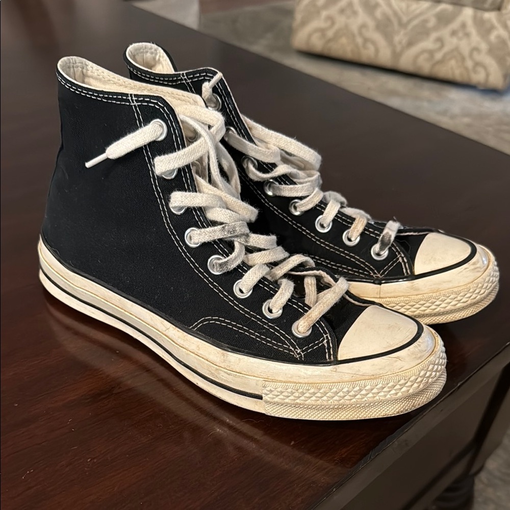 Converse Black and White High-Top Sneakers